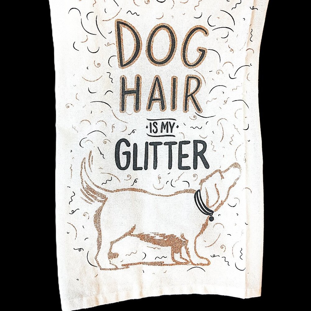Dog Glitter Kitchen Towel NWT